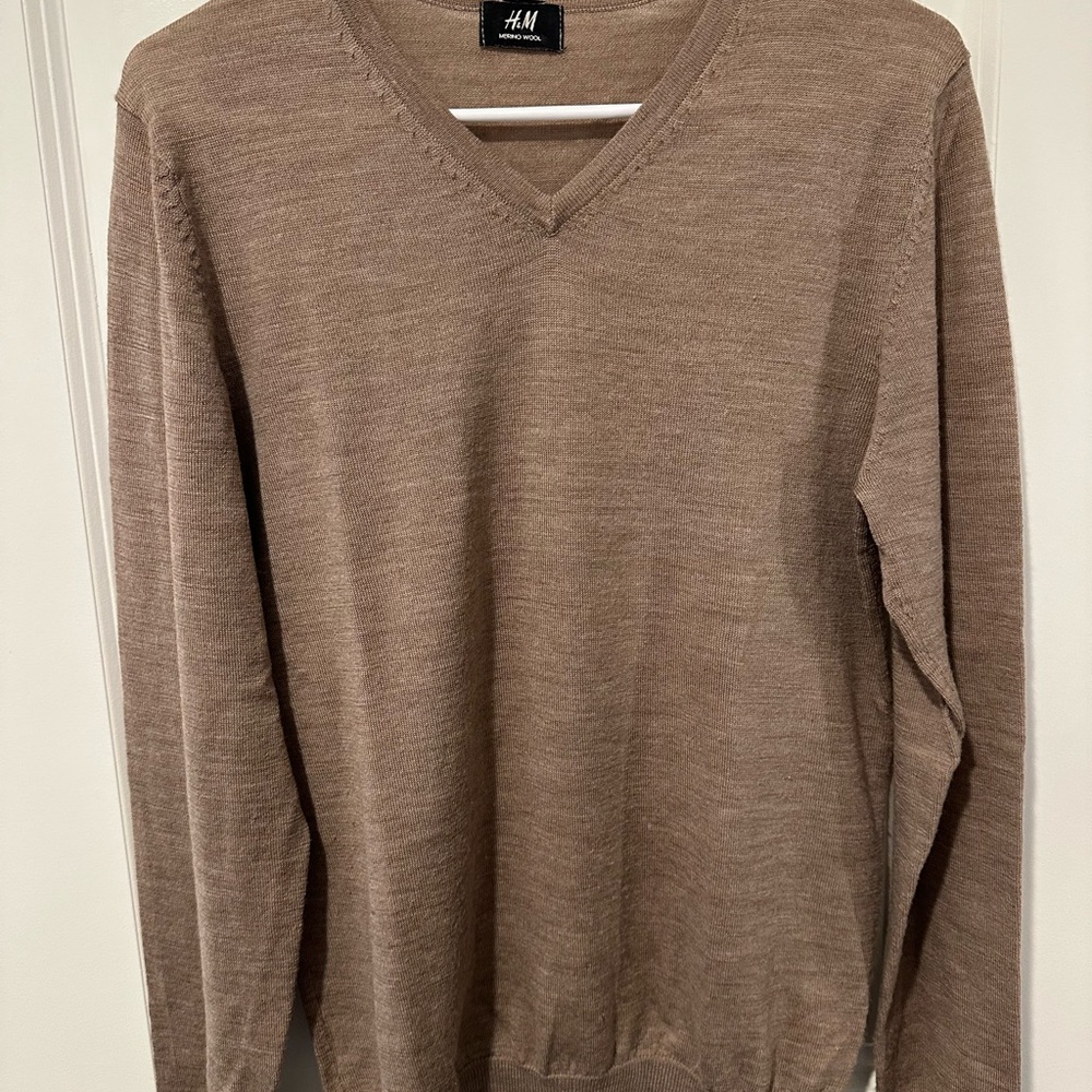 H&M Men's Brown Sweater Small